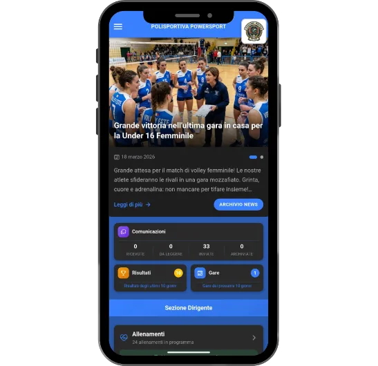 Gestione delle squadre di una societ&agrave; di pallavolo